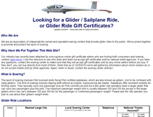 Tablet Screenshot of glidersailplanerides.com